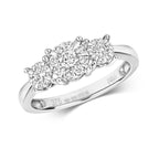 9ct White Gold Diamond Dress Ring 0.41 CT