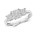 9ct White Gold Diamond Dress Ring 0.41 CT