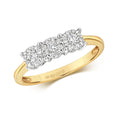 9ct Yellow Gold Diamond Dress Ring 0.24 CT