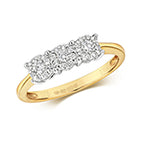 9ct Yellow Gold Diamond Dress Ring 0.24 CT