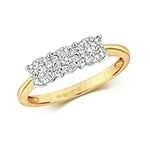 9ct Yellow Gold Diamond Dress Ring 0.24 CT