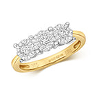 9ct Yellow Gold Diamond Dress Ring 0.39 CT
