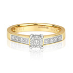 9ct Yellow Gold Diamond Engagement Ring 0.16 CT