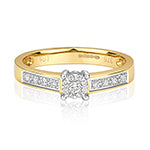 9ct Yellow Gold Diamond Engagement Ring 0.16 CT