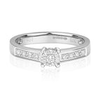 9ct White Gold Diamond Engagement Ring 0.16 CT