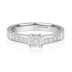 9ct White Gold Diamond Engagement Ring 0.16 CT