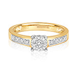 9ct Yellow Gold Diamond Engagement Ring 0.21 CT