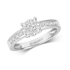 9ct White Gold Diamond Engagement Ring 0.33 CT