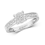 9ct White Gold Diamond Engagement Ring 0.33 CT