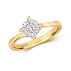 9ct Yellow Gold Diamond Engagement Ring 0.25 CT