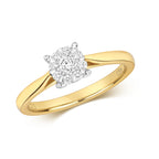 9ct Yellow Gold Diamond Engagement Ring 0.25 CT