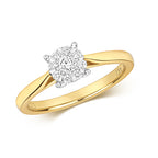 9ct Yellow Gold Diamond Engagement Ring 0.25 CT