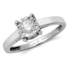 9ct White Gold Diamond Engagement Ring  CT