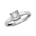 9ct White Gold Diamond Engagement Ring  CT