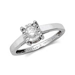 9ct White Gold Diamond Engagement Ring  CT
