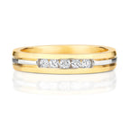 9ct Yellow Gold Diamond Band Ring 0.16 CT