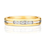 9ct Yellow Gold Diamond Band Ring 0.16 CT