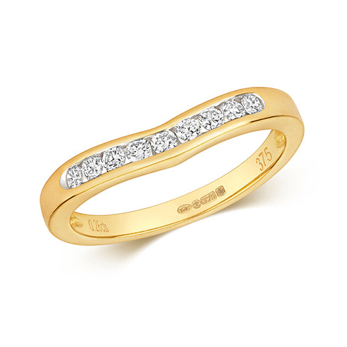 9ct Yellow Gold Diamond Eternity Ring 0.25 CT