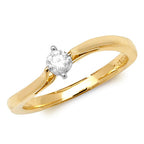 9ct Yellow Gold Diamond Engagement Ring  CT RD170