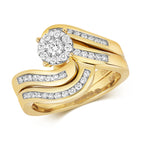 9ct Yellow Gold Diamond Bridal Set 0.51