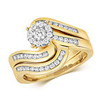9ct Yellow Gold Diamond Bridal Set 0.51