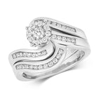 9ct White Gold Diamond Bridal Set 0.51
