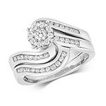 9ct White Gold Diamond Bridal Set 0.51