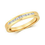 9ct Yellow Gold Diamond Eternity Ring 0.160+0.100 CT