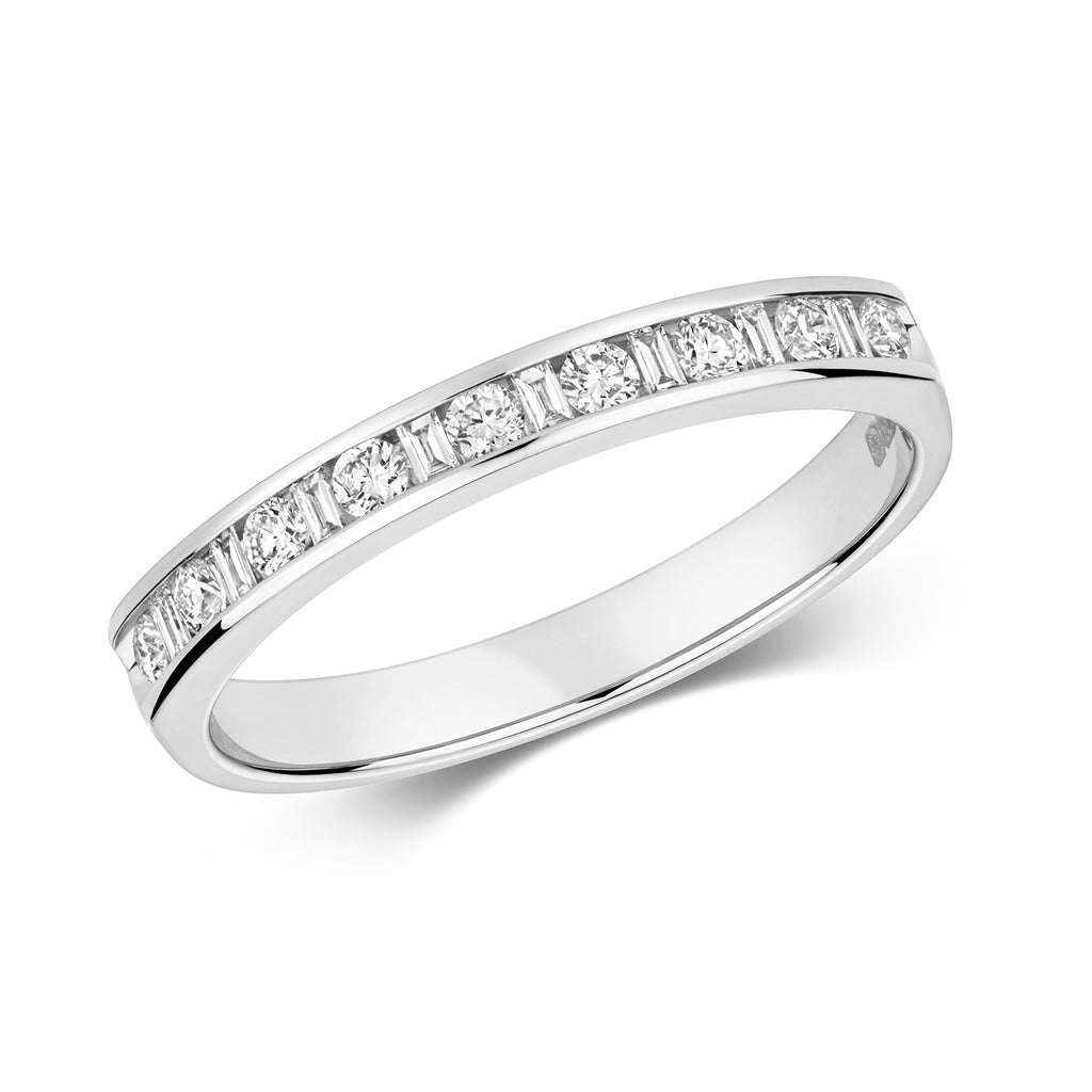 9ct White Gold Diamond Eternity Ring 0.090+0.180 CT