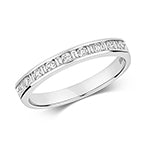 9ct White Gold Diamond Eternity Ring 0.090+0.180 CT