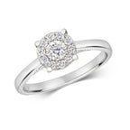 9ct White Gold Diamond Engagement Ring 0.31 CT