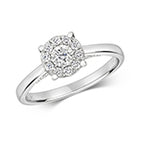 9ct White Gold Diamond Engagement Ring 0.31 CT