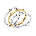 9ct Yellow and White Gold Diamond Dress Ring 0.11 CT