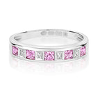 9ct White Gold Sapphire and Diamond Eternity Ring 0.450+0.010 CT