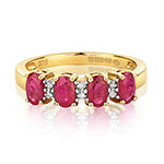 9ct Yellow Gold Ruby and Diamond Eternity Ring 0.800+0.010 CT