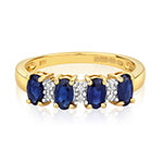 9ct Yellow Gold Sapphire and Diamond Eternity Ring 0.800+0.010 CT