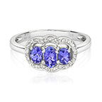 9ct White Gold Tanzanite and Diamond Dress Ring 0.500+0.070 CT