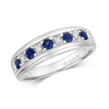 9ct White Gold Sapphire and Diamond Eternity Ring 0.54 CT