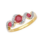 9ct Yellow Gold Diamond Dress Ring RD276R