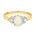 9ct Yellow Gold Opal and Diamond Dress Ring 0.410+0.010 CT