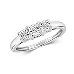 9ct White Gold Diamond Dress Ring 0.06 CT