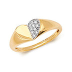 9ct Yellow Gold Diamond Signet Ring RD326