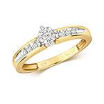 9ct Yellow Gold Diamond Engagement Ring 0.16 CT