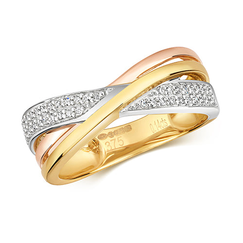9ct Yellow Gold Diamond Eternity Ring 0.14 CT
