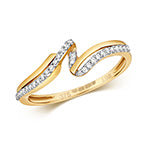 9ct Yellow Gold Diamond Dress Ring 0.1 CT