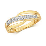 9ct Yellow Gold Diamond Dress Ring 0.12 CT