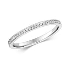Modrwy Tragwyddoldeb Diemwnt Aur Gwyn 9ct 0.1 CT