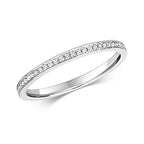 Modrwy Tragwyddoldeb Diemwnt Aur Gwyn 9ct 0.1 CT