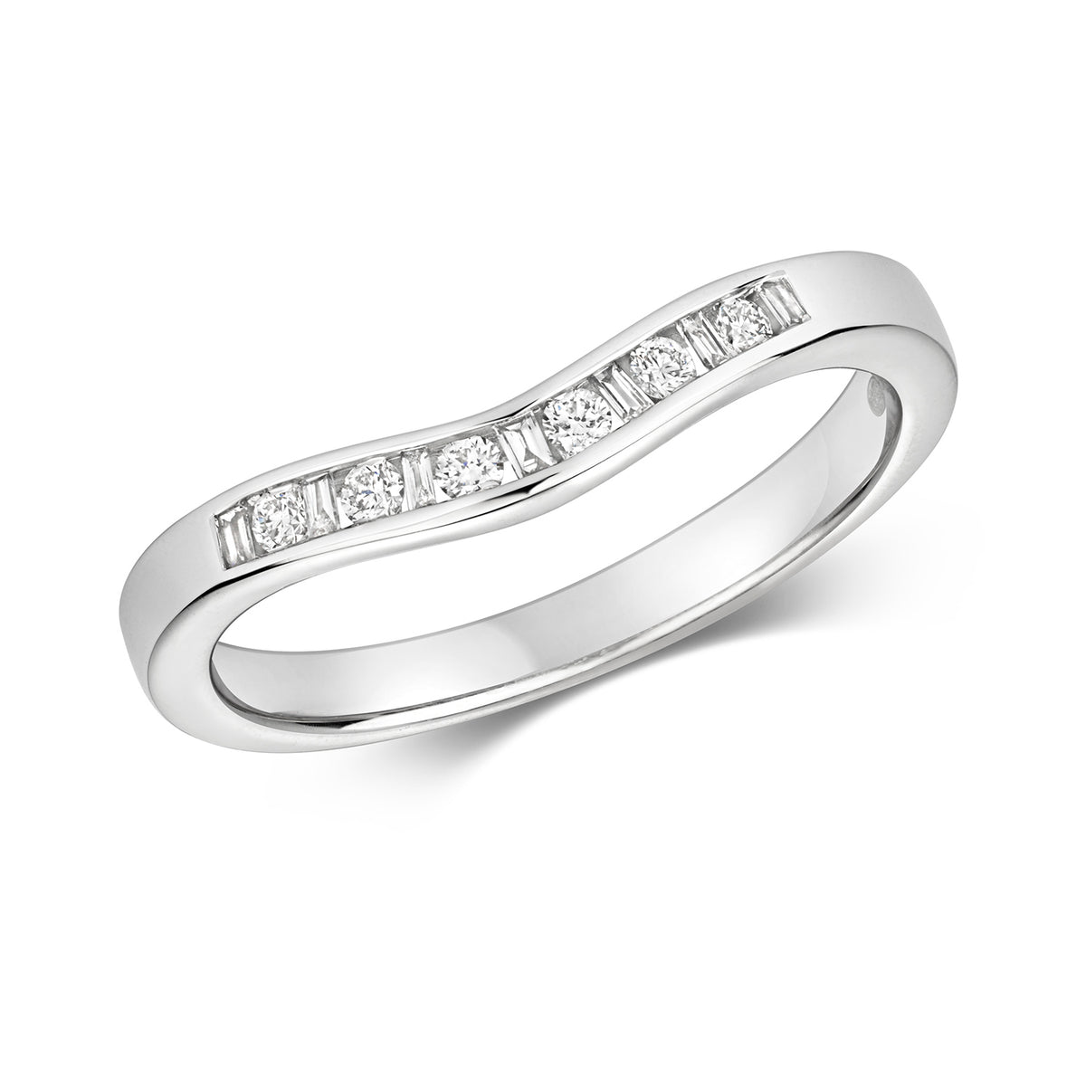 9ct White Gold Diamond Dress Ring 0.040+0.090CT