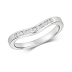 9ct White Gold Diamond Dress Ring 0.040+0.090CT